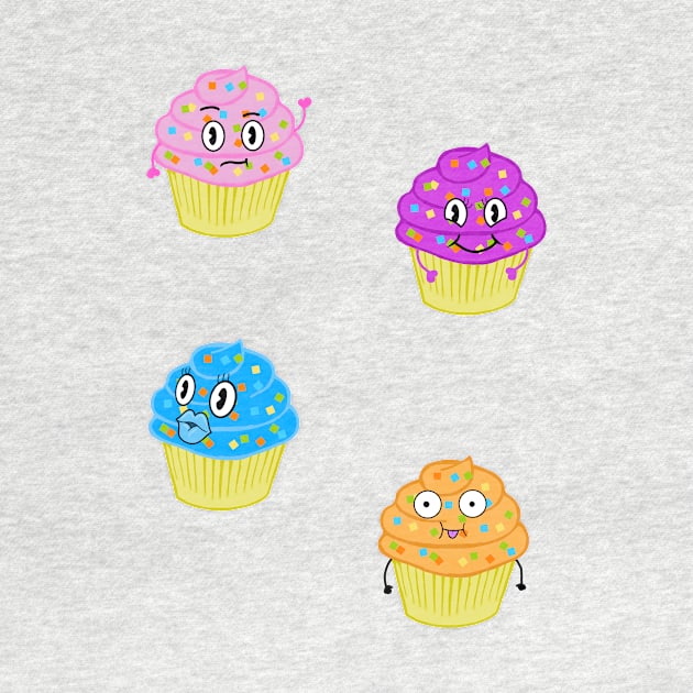 Cute Kawaii Cupcakes Selection Pack by DesignsBySaxton